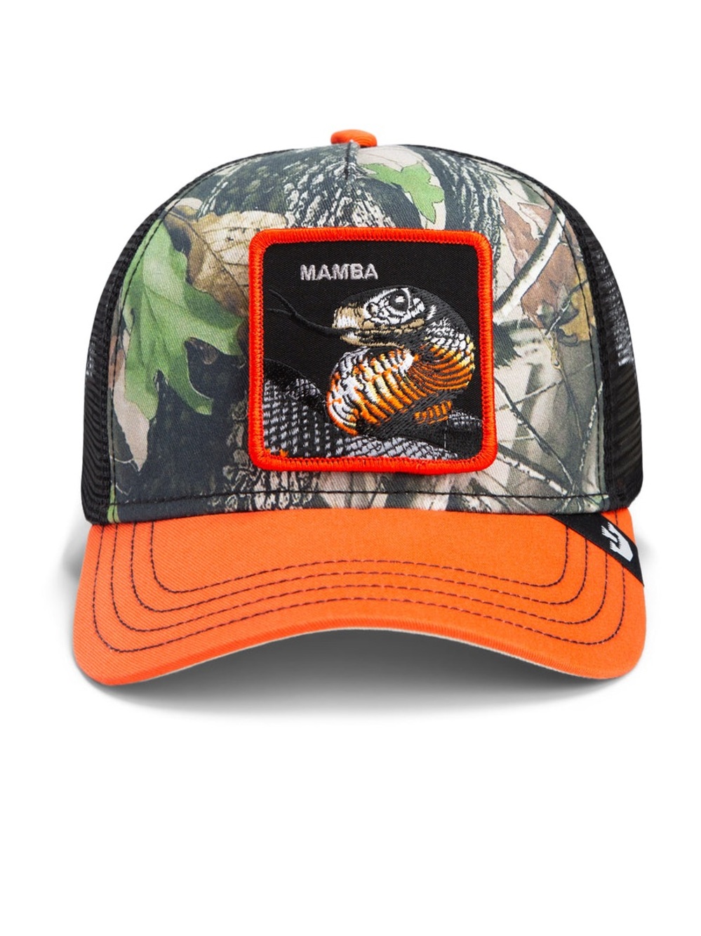 🆕 Goorin Bros. The Farm "Ambush Mamba" Camo/Orange Trucker Hat